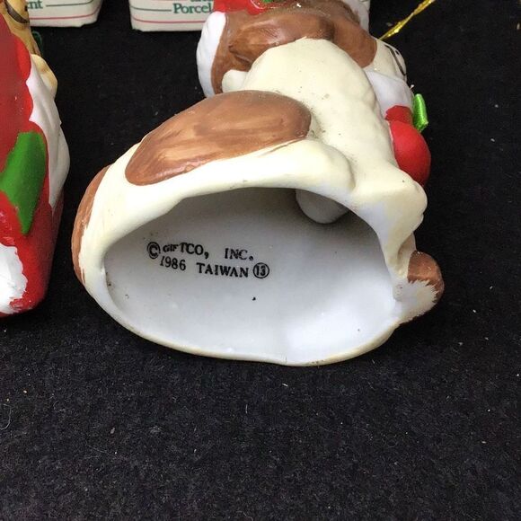 Ornaments set of 3 vintage hand painted and crafted animal bell ornaments by Gif - Picture 10 of 10